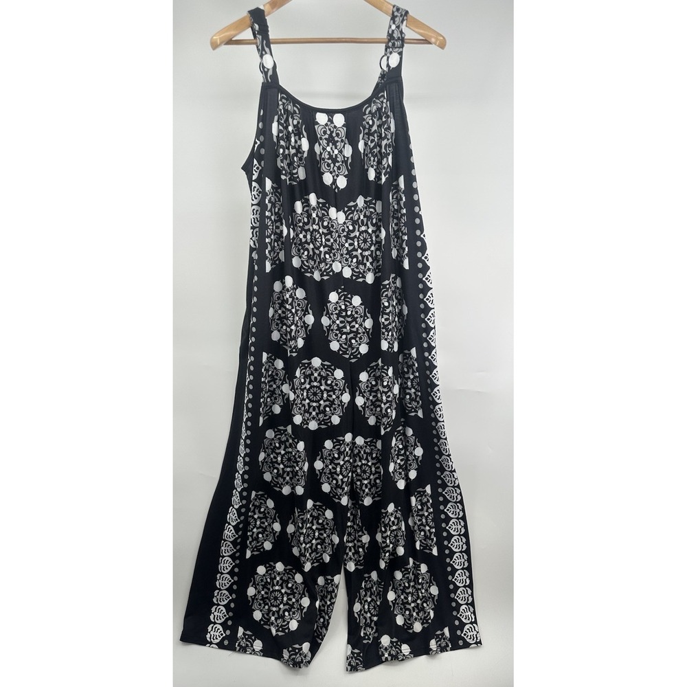 Bloom Chic Black White‎ Sleeveless Jump Suit Romper Women Size 18/20 Pockets New